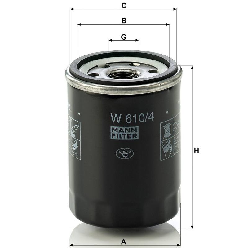 маслен филтър mann filter w 610/4 за Nissan