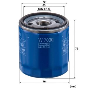 маслен филтър mann filter W 7030 за alfa romeo и jeep